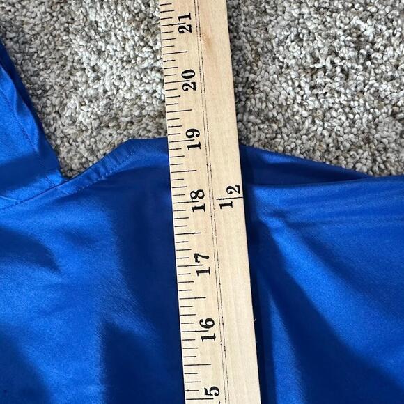 Suzi‎ Chin for maggy boutique Dress Womens 12 Royal Blue Cap Sleeves - Picture 7 of 9